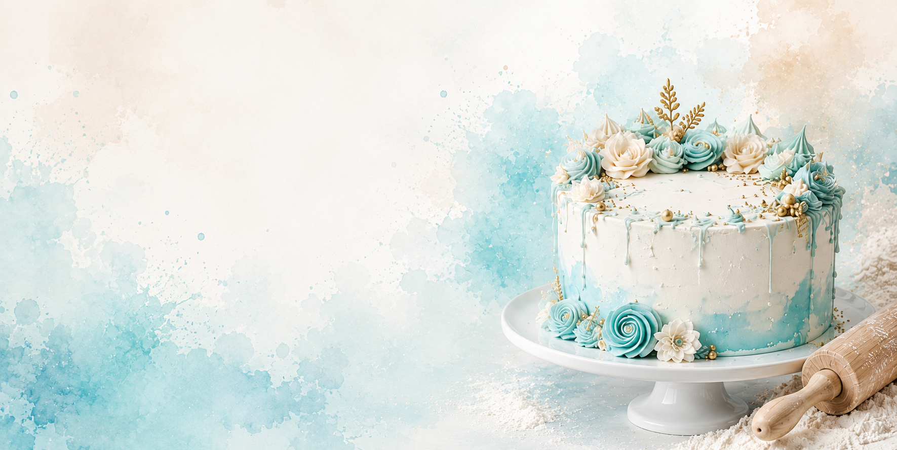 A decorated celebration cake